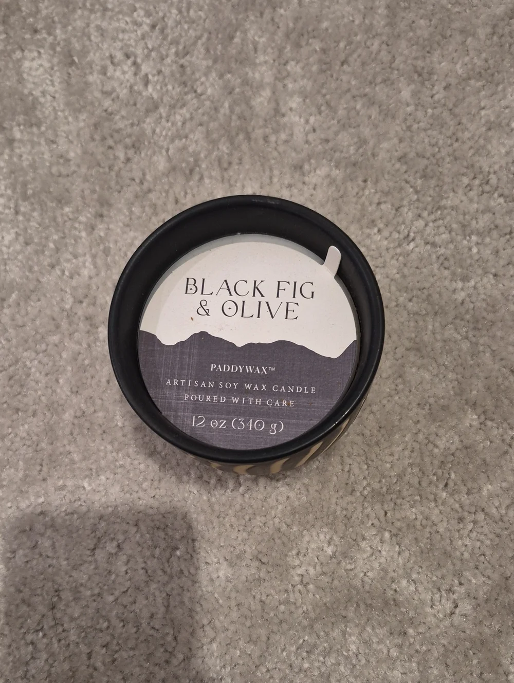 PaddyWax Black Fig & Olive Soy Candle - Black NEW